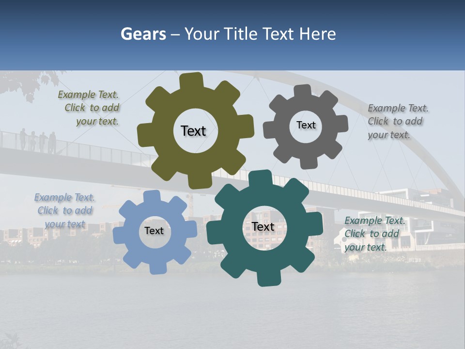 Water Pedestrian River PowerPoint Template