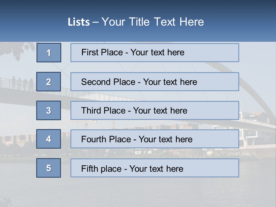 Water Pedestrian River PowerPoint Template