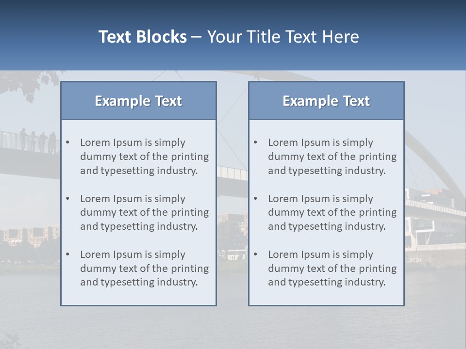 Water Pedestrian River PowerPoint Template