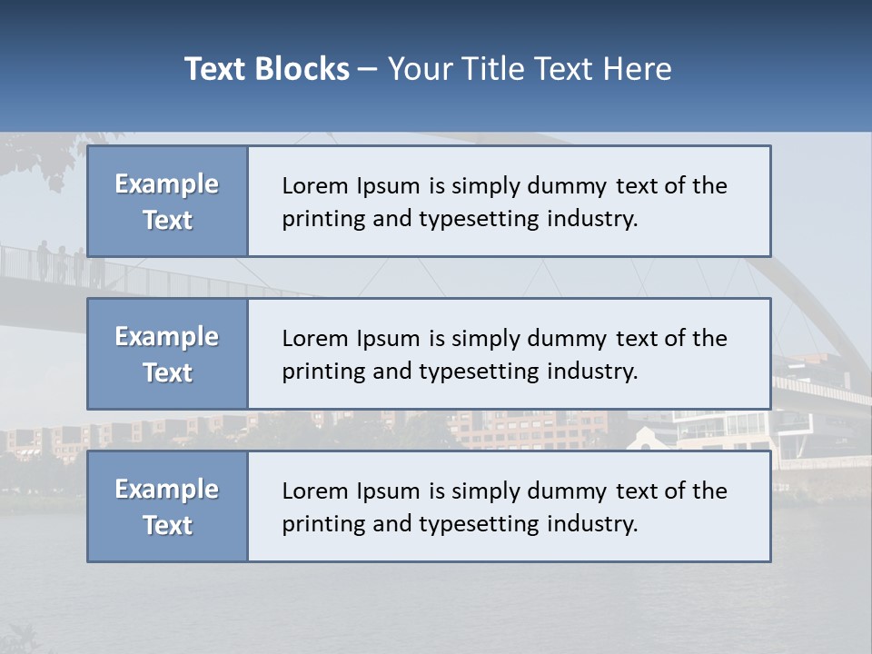 Water Pedestrian River PowerPoint Template