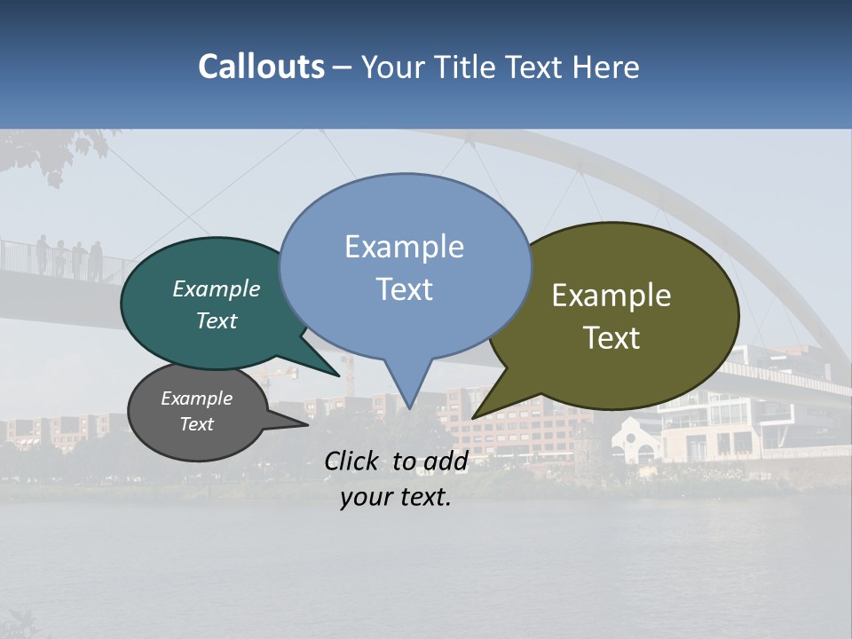 Water Pedestrian River PowerPoint Template