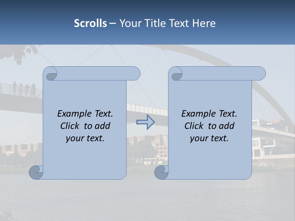 Water Pedestrian River PowerPoint Template