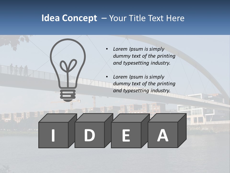 Water Pedestrian River PowerPoint Template