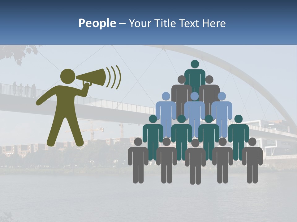 Water Pedestrian River PowerPoint Template