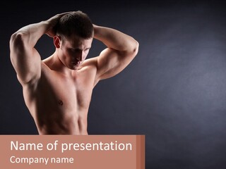 Gorgeous Muscular Torso PowerPoint Template