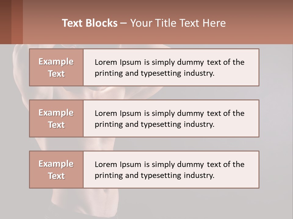 Gorgeous Muscular Torso PowerPoint Template