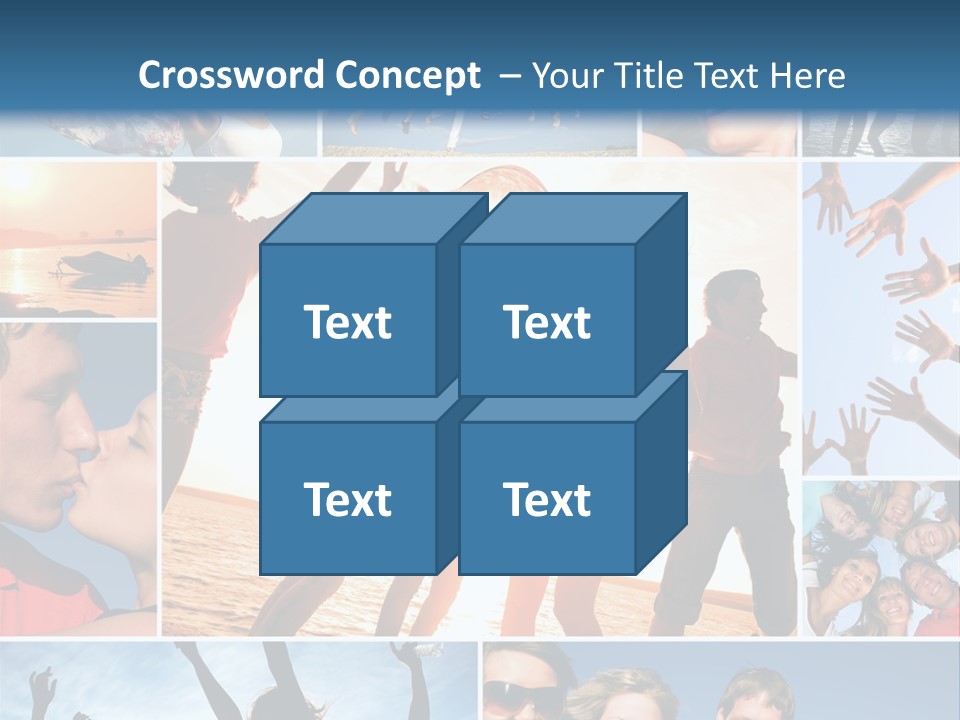 Collage Teen Hands PowerPoint Template