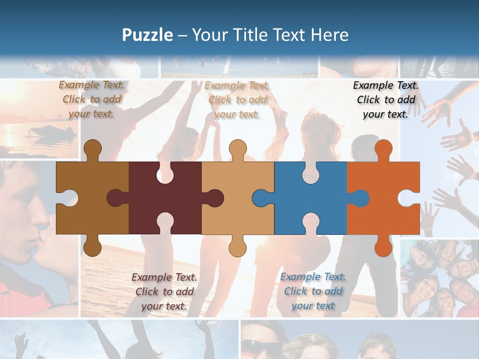 Collage Teen Hands PowerPoint Template