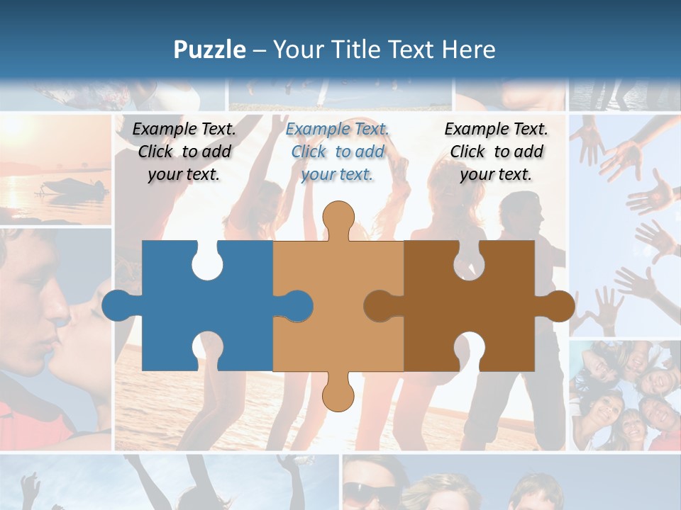 Collage Teen Hands PowerPoint Template