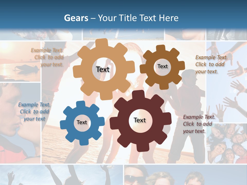 Collage Teen Hands PowerPoint Template