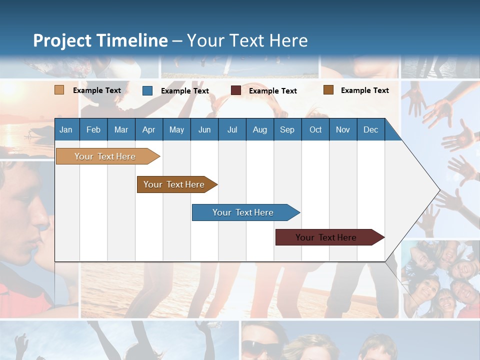 Collage Teen Hands PowerPoint Template