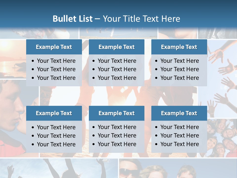 Collage Teen Hands PowerPoint Template