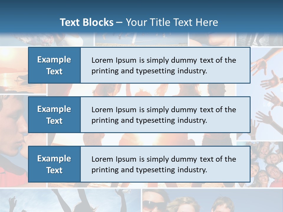 Collage Teen Hands PowerPoint Template