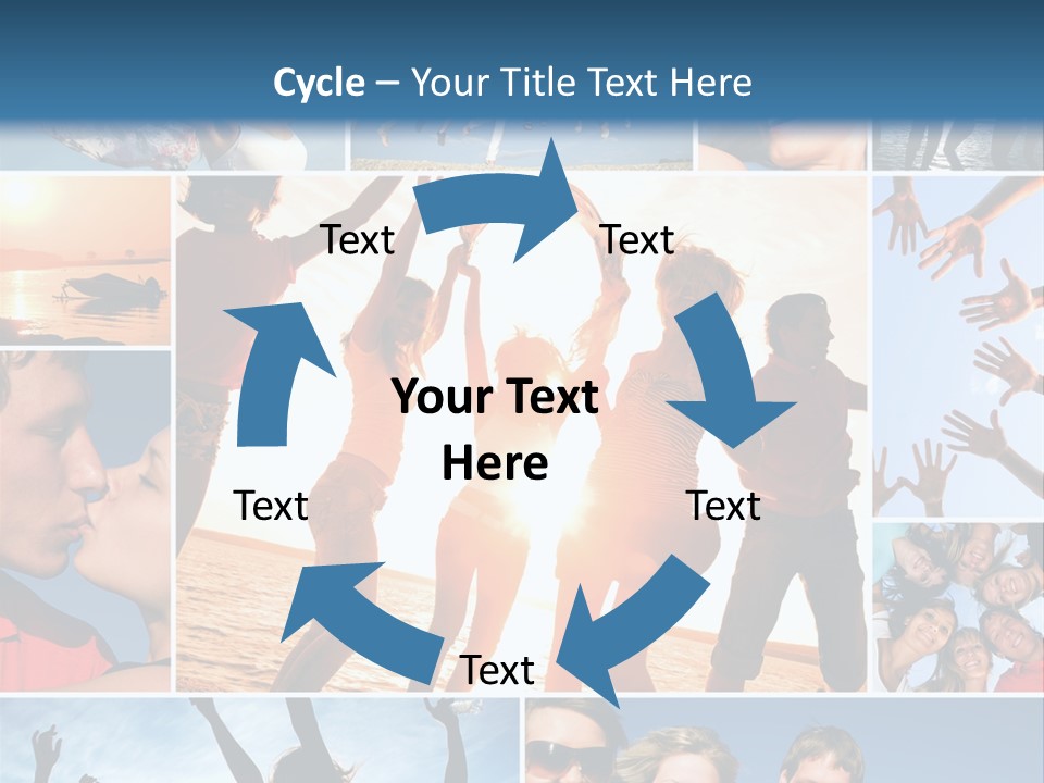 Collage Teen Hands PowerPoint Template