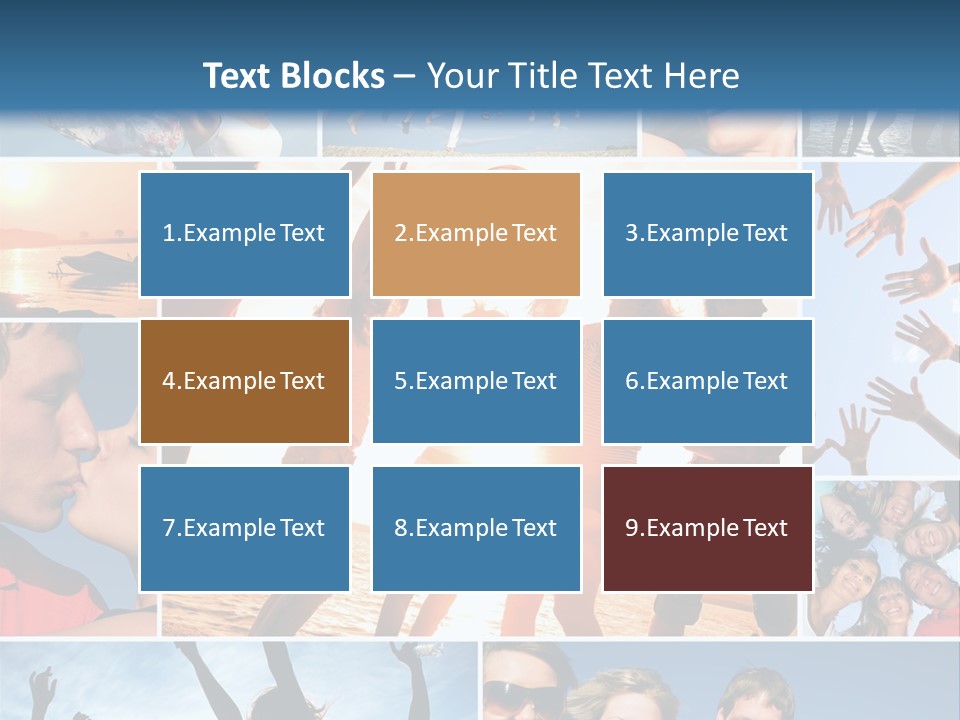 Collage Teen Hands PowerPoint Template