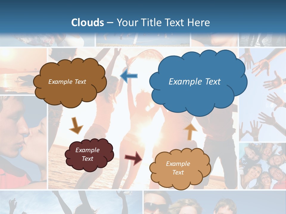 Collage Teen Hands PowerPoint Template