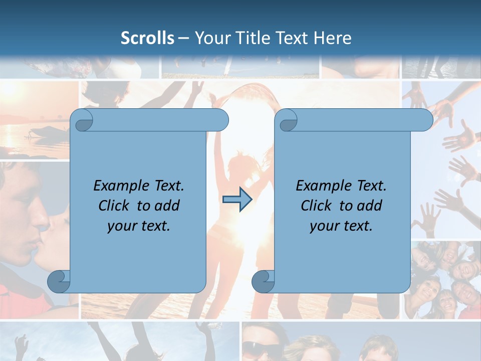 Collage Teen Hands PowerPoint Template