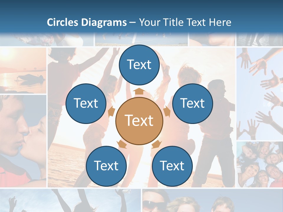 Collage Teen Hands PowerPoint Template