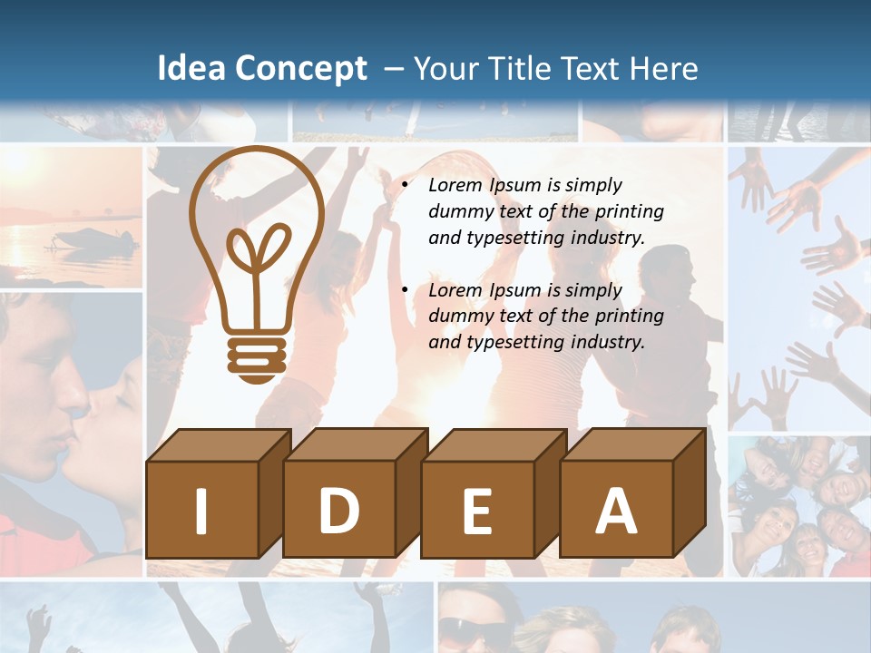 Collage Teen Hands PowerPoint Template