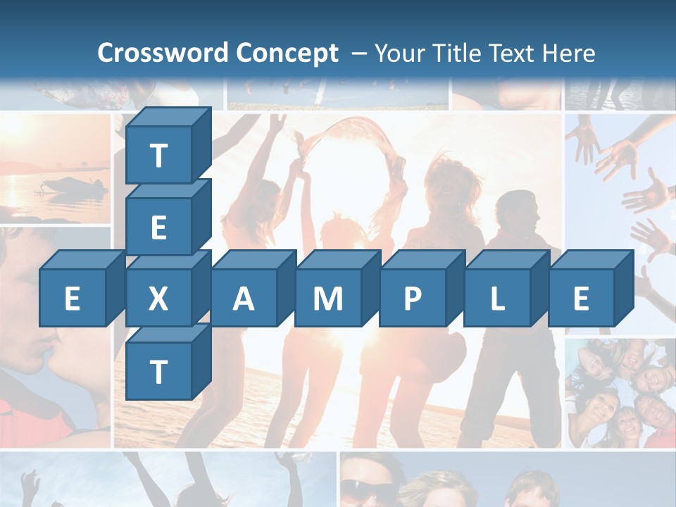 Collage Teen Hands PowerPoint Template