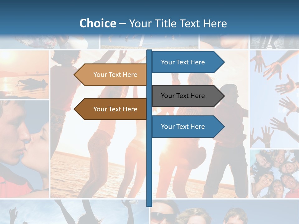 Collage Teen Hands PowerPoint Template