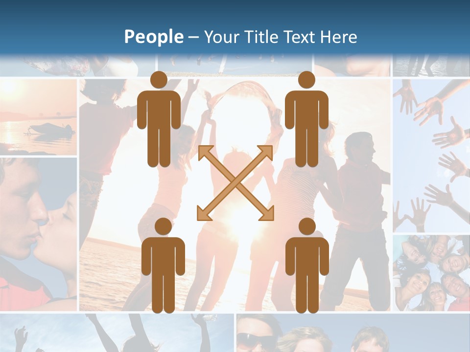 Collage Teen Hands PowerPoint Template