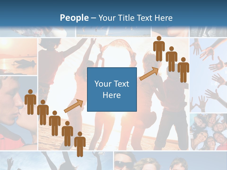 Collage Teen Hands PowerPoint Template