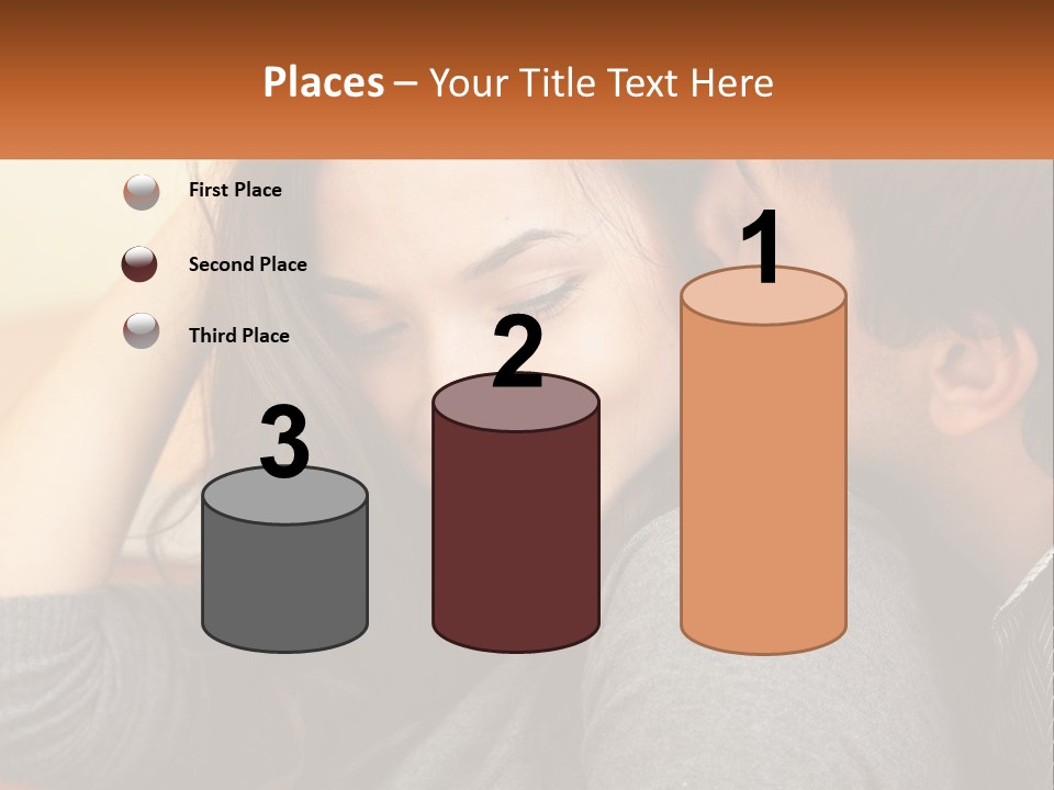 A Man Kissing A Woman On The Cheek PowerPoint Template