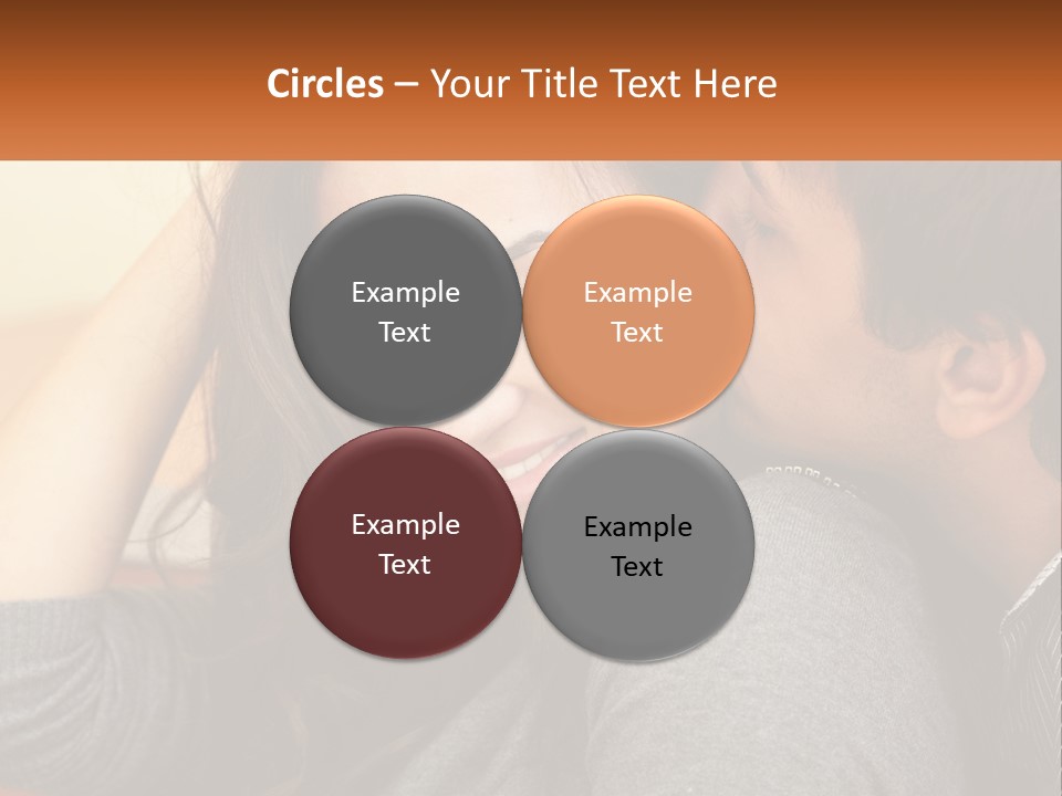 A Man Kissing A Woman On The Cheek PowerPoint Template