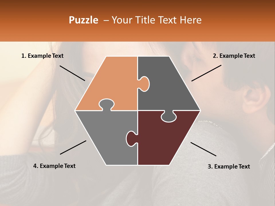 A Man Kissing A Woman On The Cheek PowerPoint Template