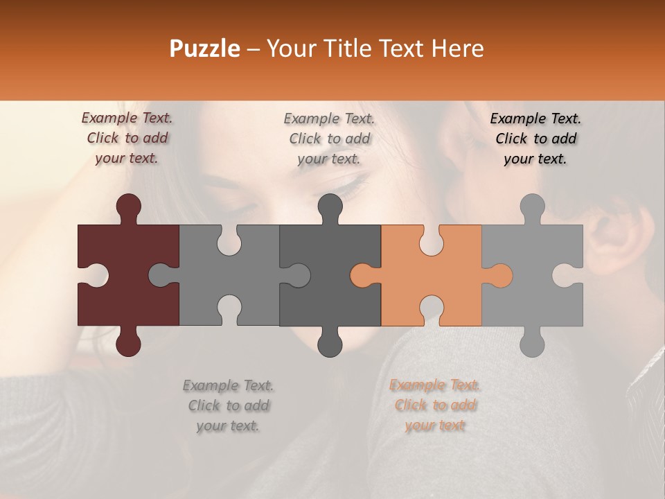 A Man Kissing A Woman On The Cheek PowerPoint Template