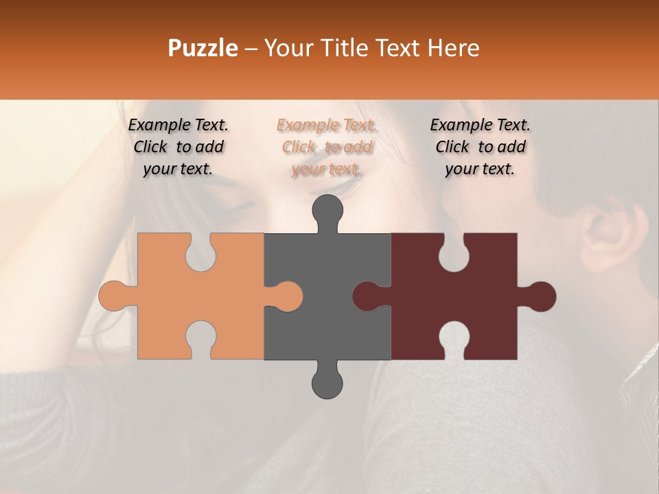 A Man Kissing A Woman On The Cheek PowerPoint Template