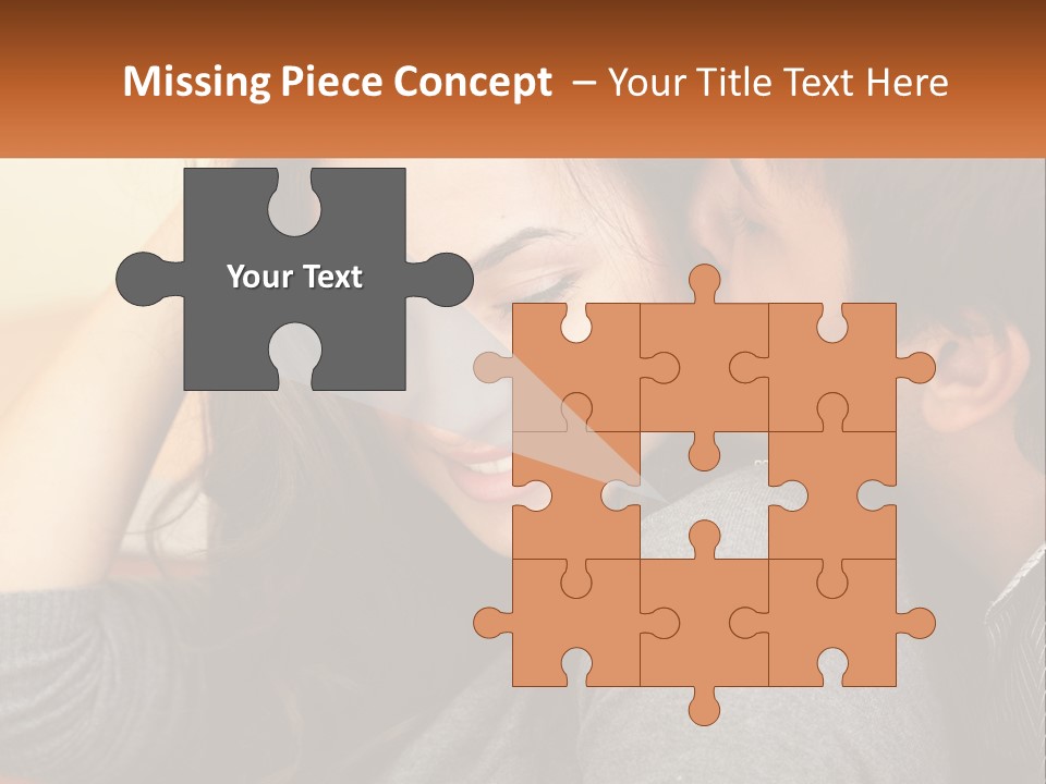 A Man Kissing A Woman On The Cheek PowerPoint Template