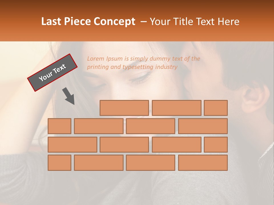 A Man Kissing A Woman On The Cheek PowerPoint Template