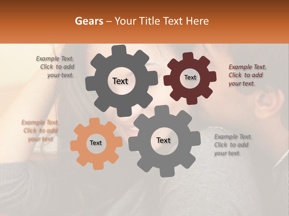 A Man Kissing A Woman On The Cheek PowerPoint Template