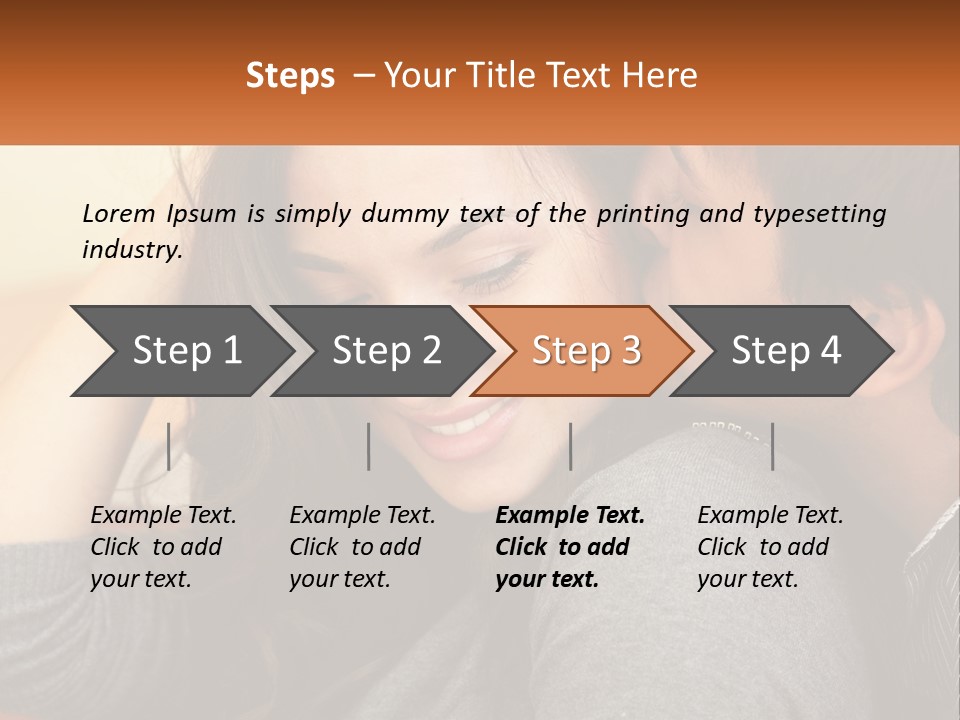 A Man Kissing A Woman On The Cheek PowerPoint Template