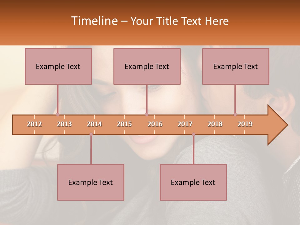 A Man Kissing A Woman On The Cheek PowerPoint Template