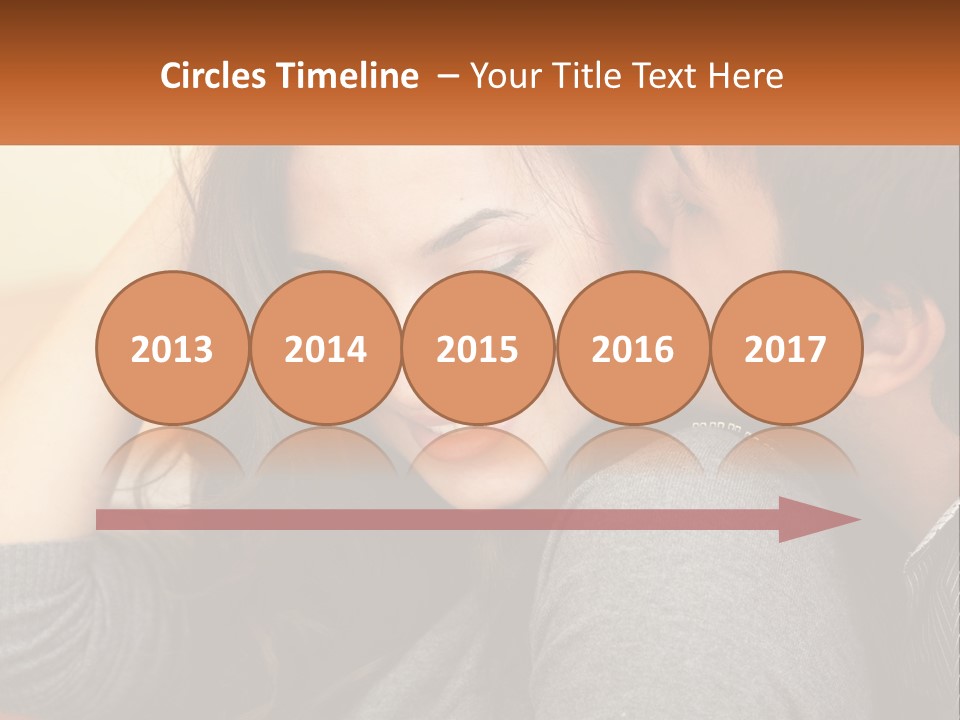 A Man Kissing A Woman On The Cheek PowerPoint Template