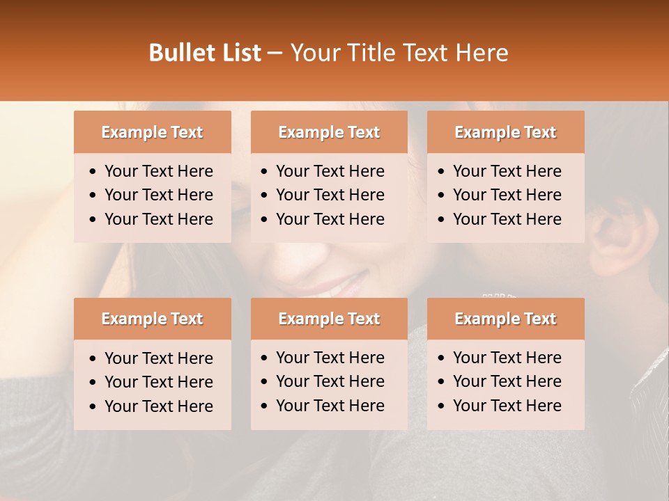 A Man Kissing A Woman On The Cheek PowerPoint Template