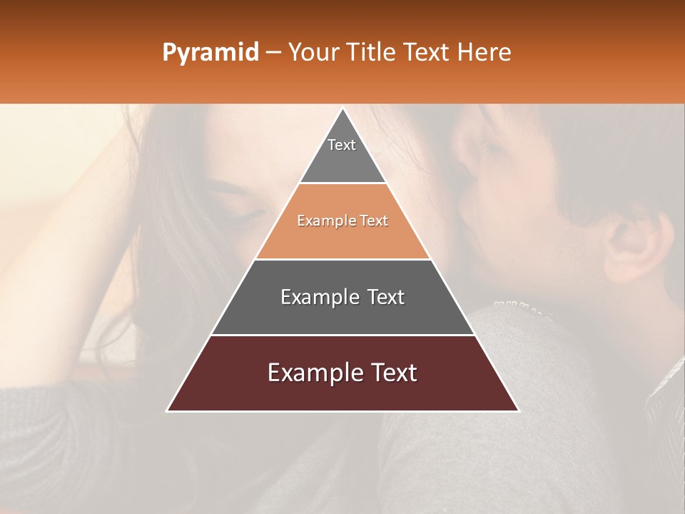 A Man Kissing A Woman On The Cheek PowerPoint Template
