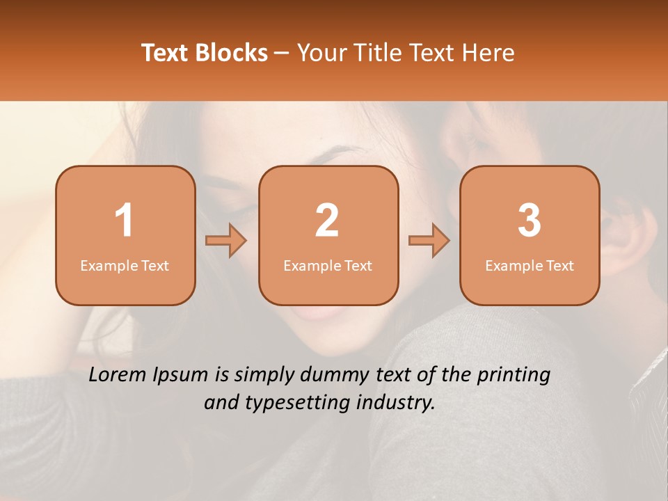 A Man Kissing A Woman On The Cheek PowerPoint Template