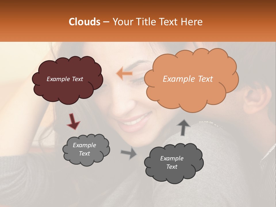 A Man Kissing A Woman On The Cheek PowerPoint Template