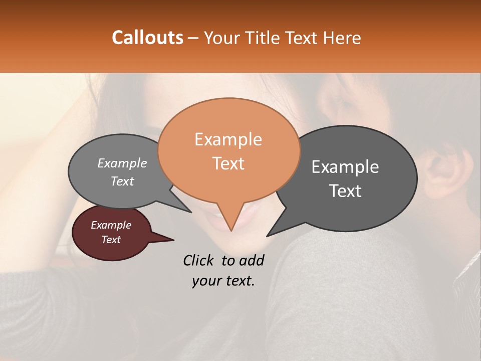 A Man Kissing A Woman On The Cheek PowerPoint Template