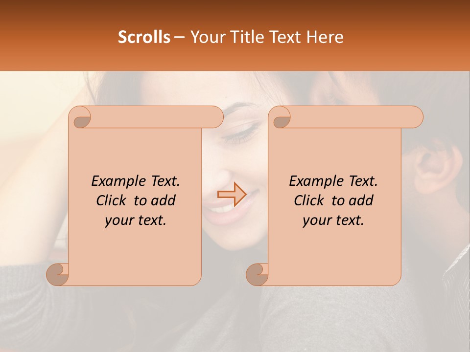 A Man Kissing A Woman On The Cheek PowerPoint Template