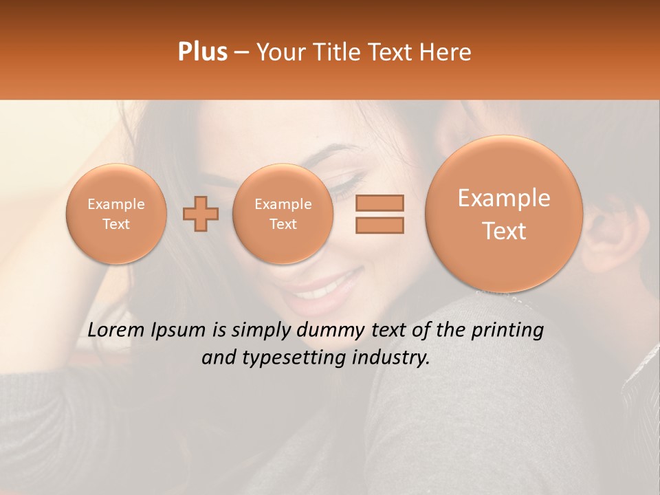 A Man Kissing A Woman On The Cheek PowerPoint Template