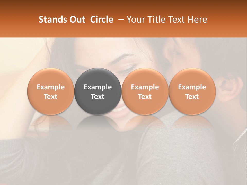 A Man Kissing A Woman On The Cheek PowerPoint Template