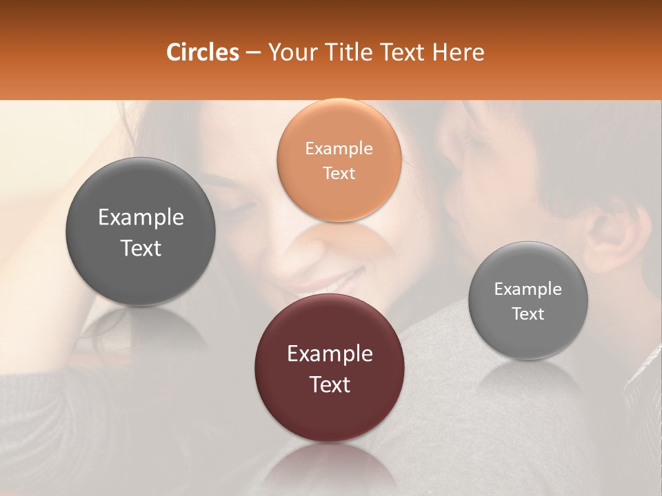 A Man Kissing A Woman On The Cheek PowerPoint Template