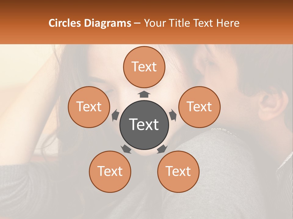 A Man Kissing A Woman On The Cheek PowerPoint Template