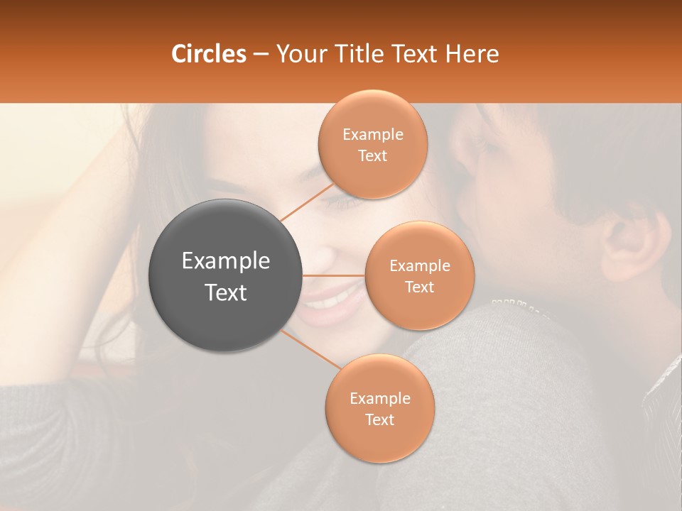 A Man Kissing A Woman On The Cheek PowerPoint Template