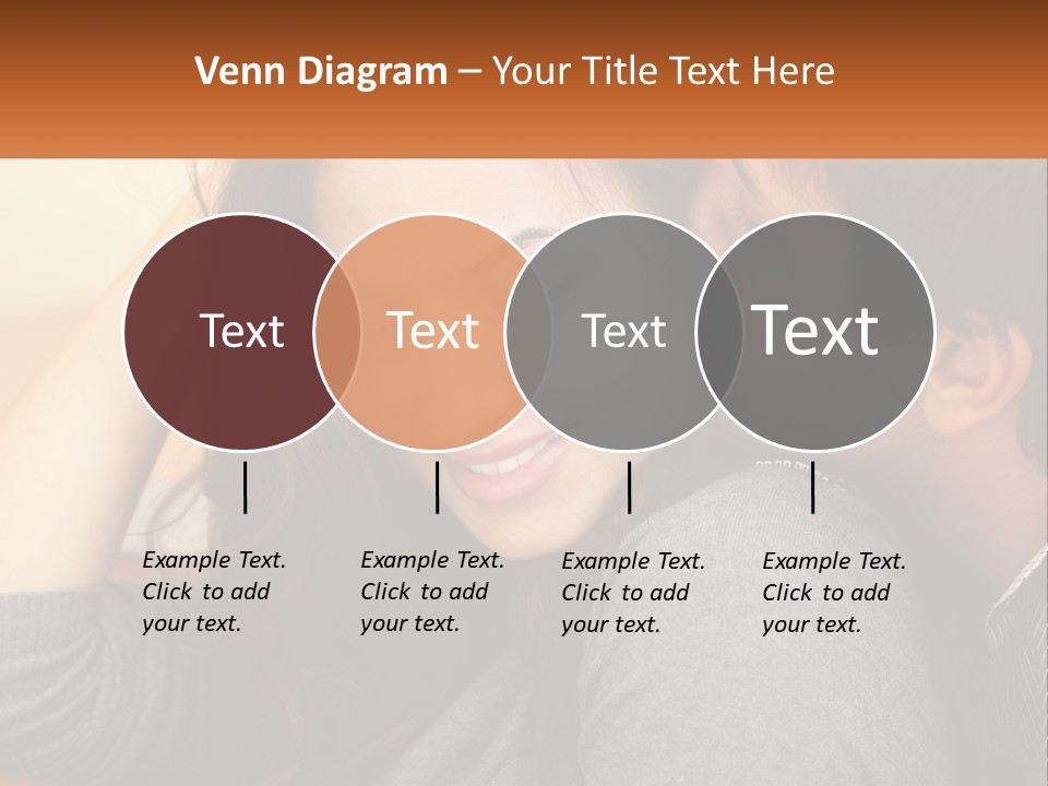 A Man Kissing A Woman On The Cheek PowerPoint Template